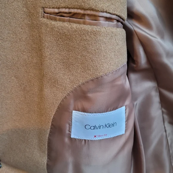NWT MENS CALVIN KLEIN CAMEL COAT 40S Jackets & Coats